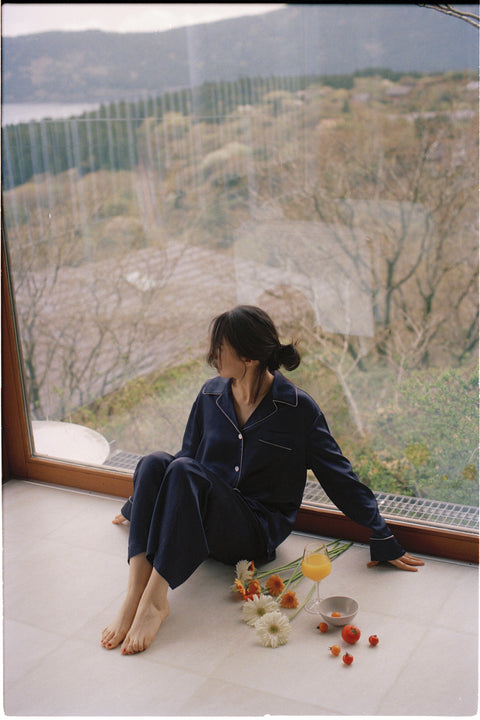 Classic in Twilight クラシック・イン・トワイライトパジャマセット celebrate with silk.